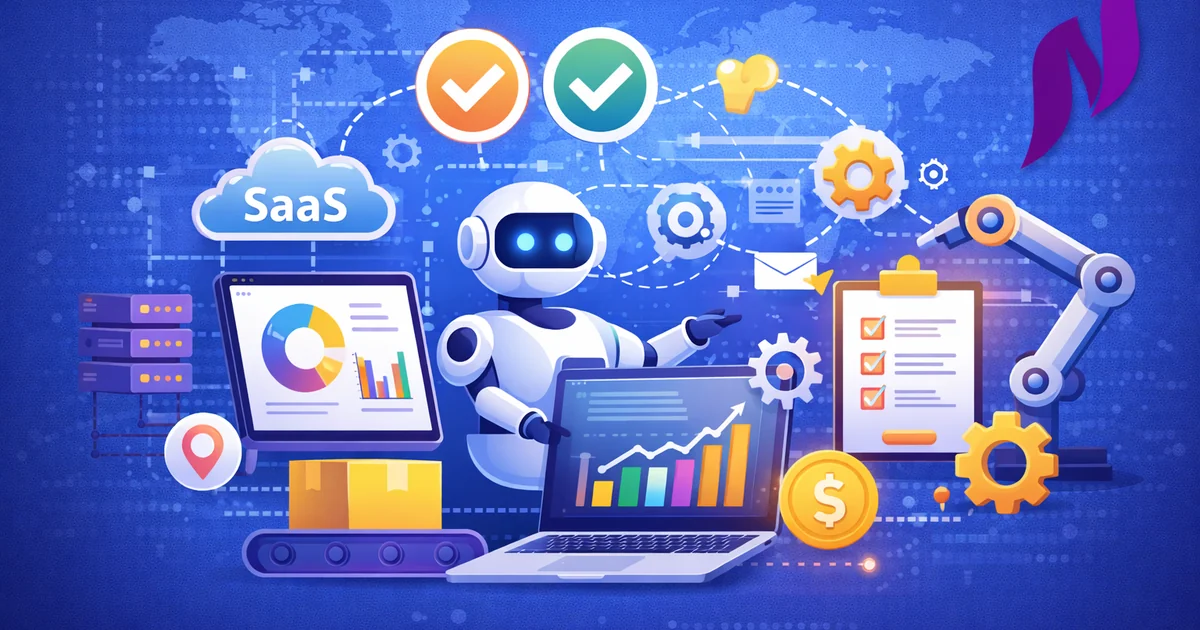 Automation and SaaS solutions showing business process optimization and scaling