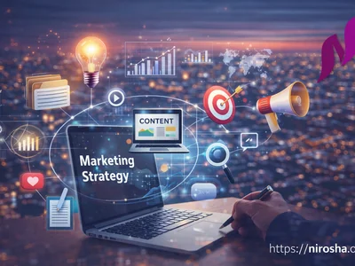 Content marketing strategy showing content creation and distribution tactics