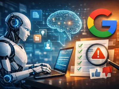 Google AI content penalty guide showing how to use AI content safely for SEO